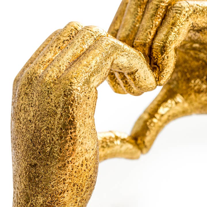 Hjertehender – dekor i antikk gullfinish – bilde 3