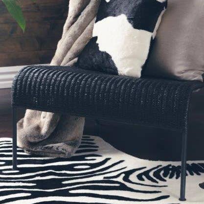Skinnwille Victor – gulvteppe med sebramønster 150 × 200 cm – bilde 2