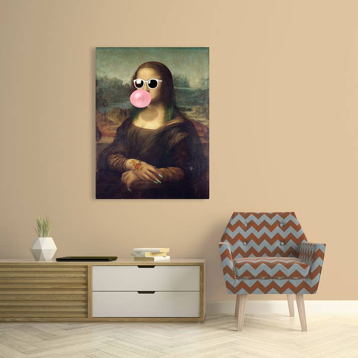 Leisure Time Mona Lisa – lerretstrykk av Matt Spencer – miljøbilde