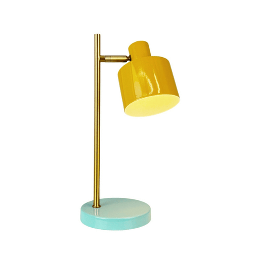 Dyberg Larsen Ocean Mini oppladbar bordlampe i curry og turkis