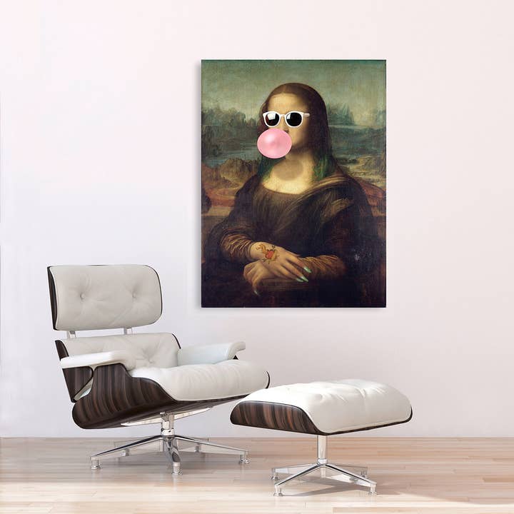 Leisure Time Mona Lisa – lerretstrykk av Matt Spencer – miljøbilde