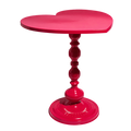 Hjerteformet sidebord – rosa metall fra McGowan & Rutherford