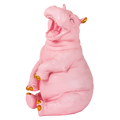 Leende flodhest – rosa figur med gulldetaljer fra McGowan & Rutherford