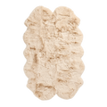 Skinnwille Fluffy – gulvteppe i kunstpels, beige 120 × 180 cm