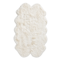 Skinnwille Fluffy – gulvteppe i kunstpels, elfenben 120 × 180 cm